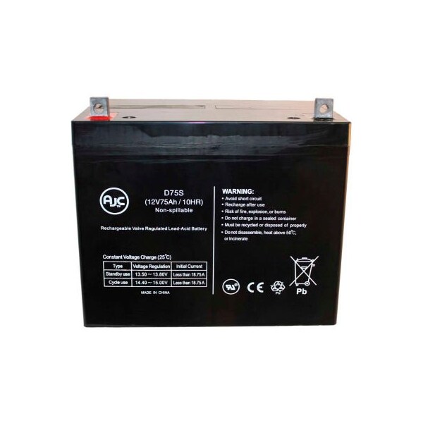 Battery Clerk AJC Interstate DCS-75BT DCS75BT 12V 75Ah Sealed Lead Acid Battery INTERSTATE-DCS-75BT DCS75BT - main